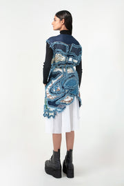 Broken Wave V-Neck Short Dress with Skirt