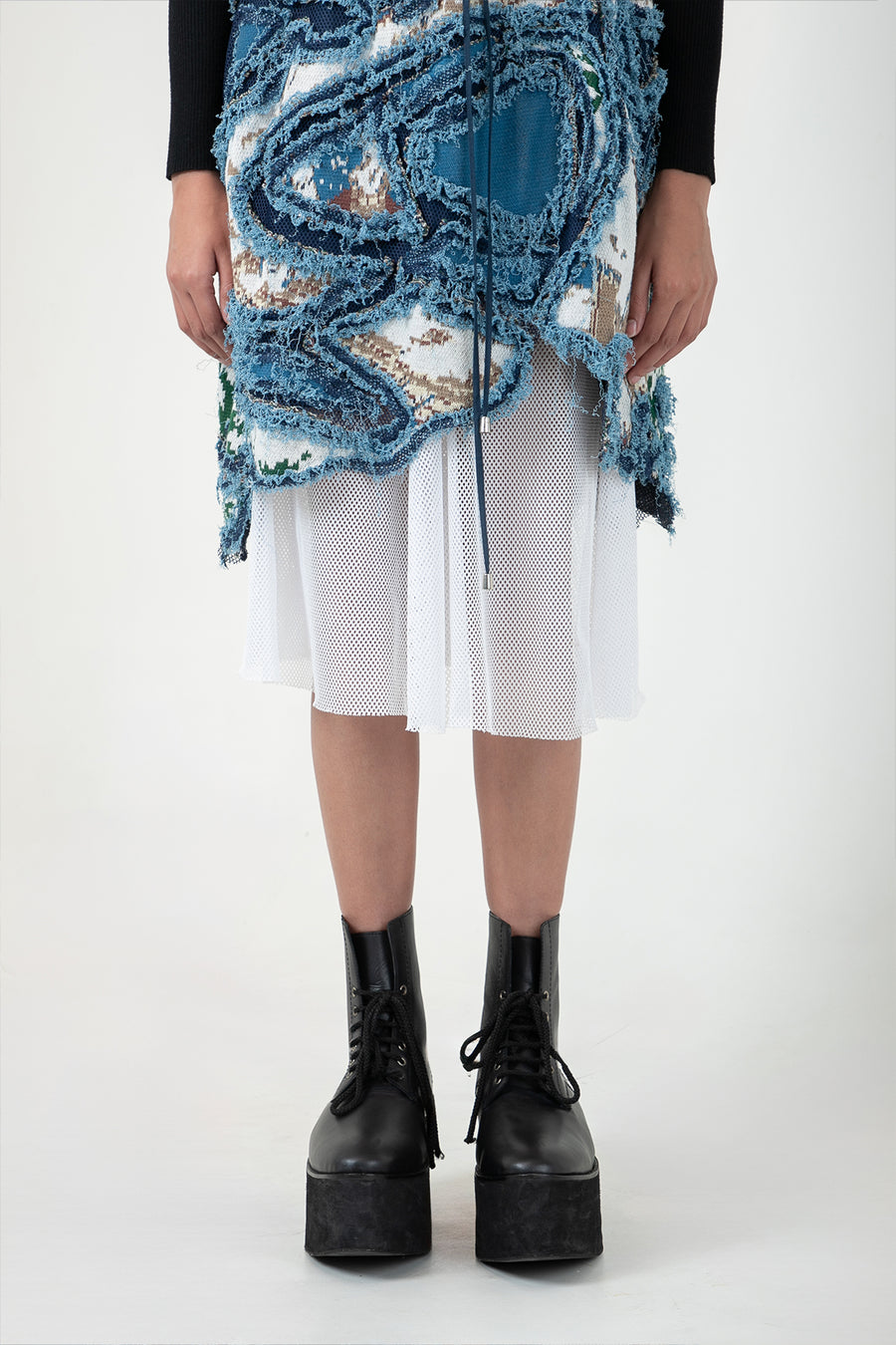 Broken Wave V-Neck Short Dress with Skirt