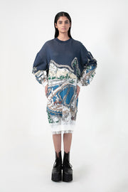 Broken Wave Deconstructed Sweater Dress