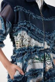 Broken Wave  Deconstructed Short Dress