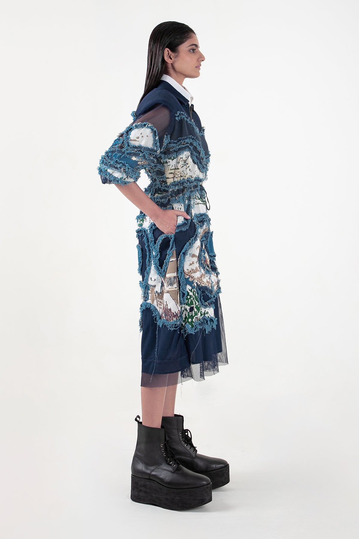 Broken Wave  Deconstructed Short Dress