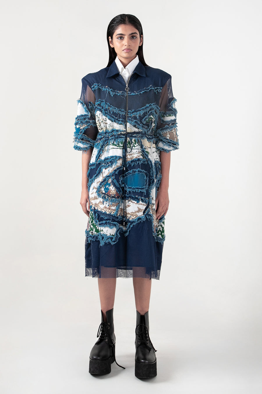 Broken Wave  Deconstructed Short Dress