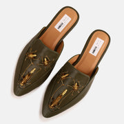 Olive Green Insect Flats