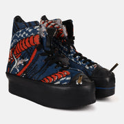 HIGH TOP PLATFORM JACQUARD KNIT SNEAKERS
