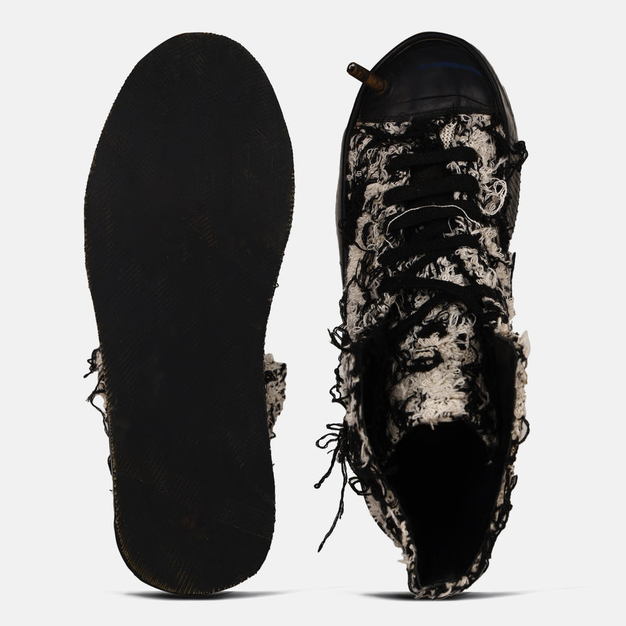 HIGH TOP PLATFORM KNIT SNEAKERS
