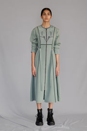 Grey Knitted Panel Dress
