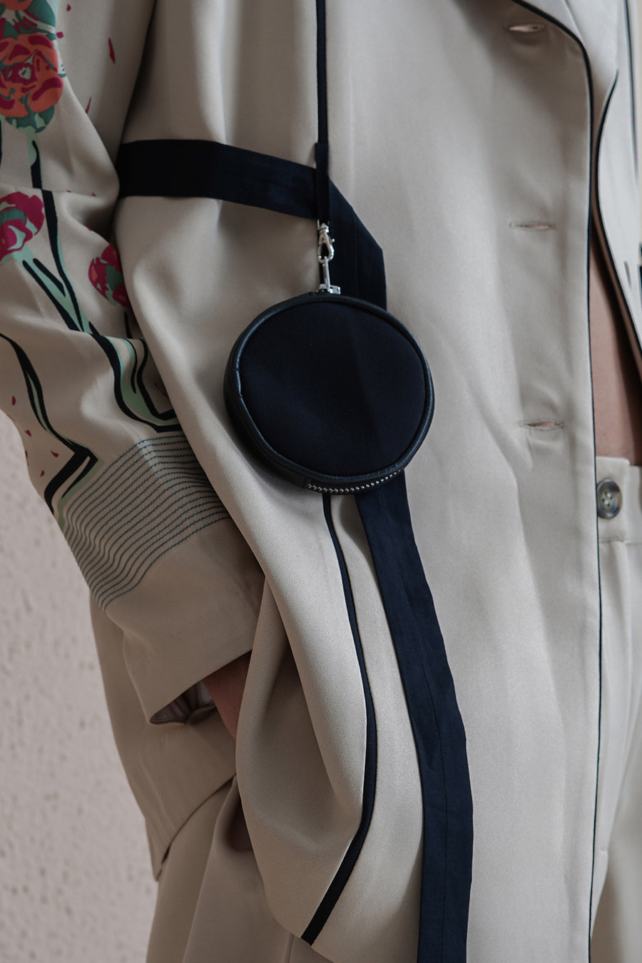 Flora Noir Beige Coat Set