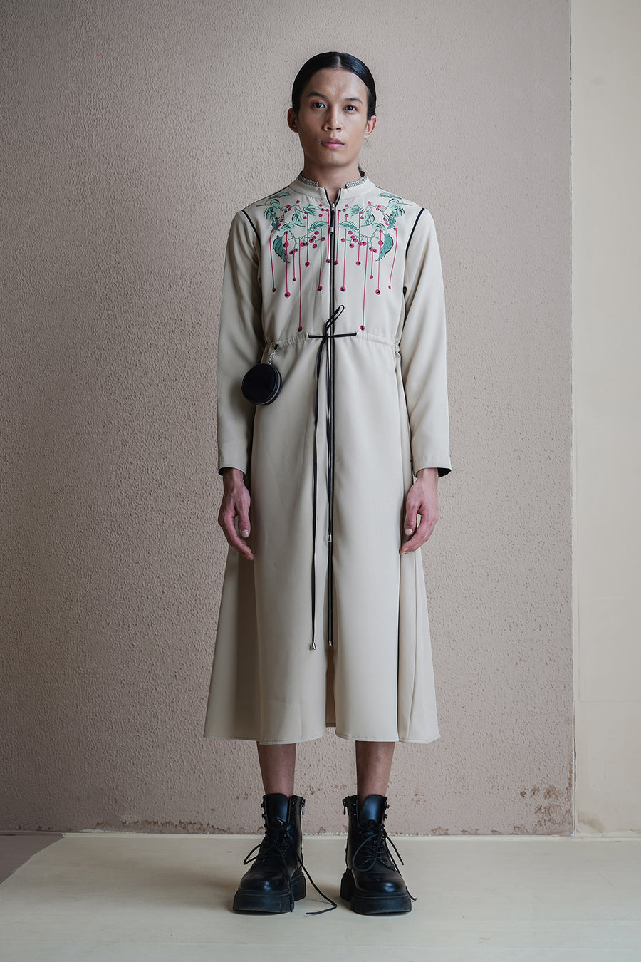 Flora Noir Beige Dress