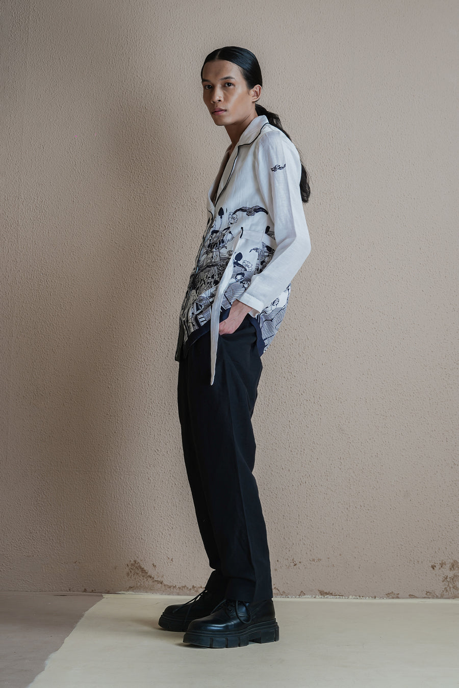 Lucian Ivory Coat Set