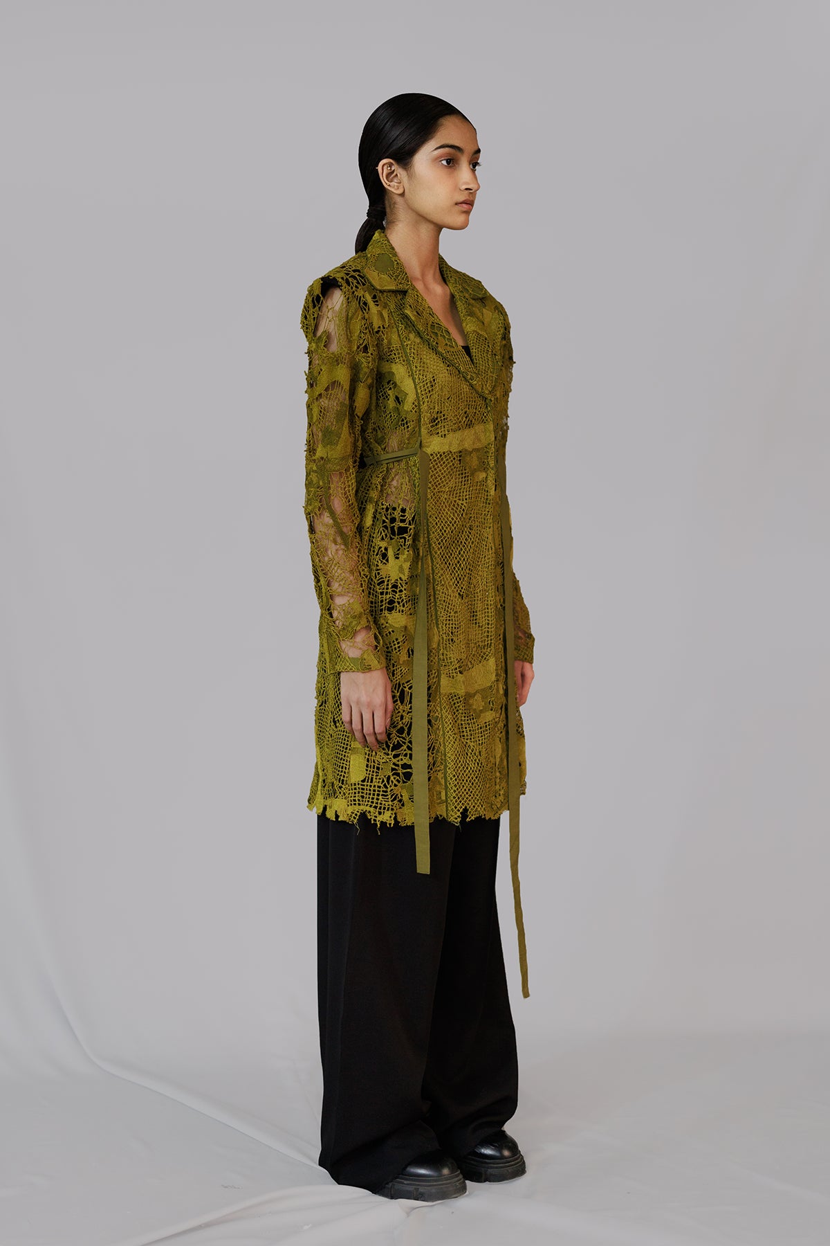 Yellow Map Embroidery Coat