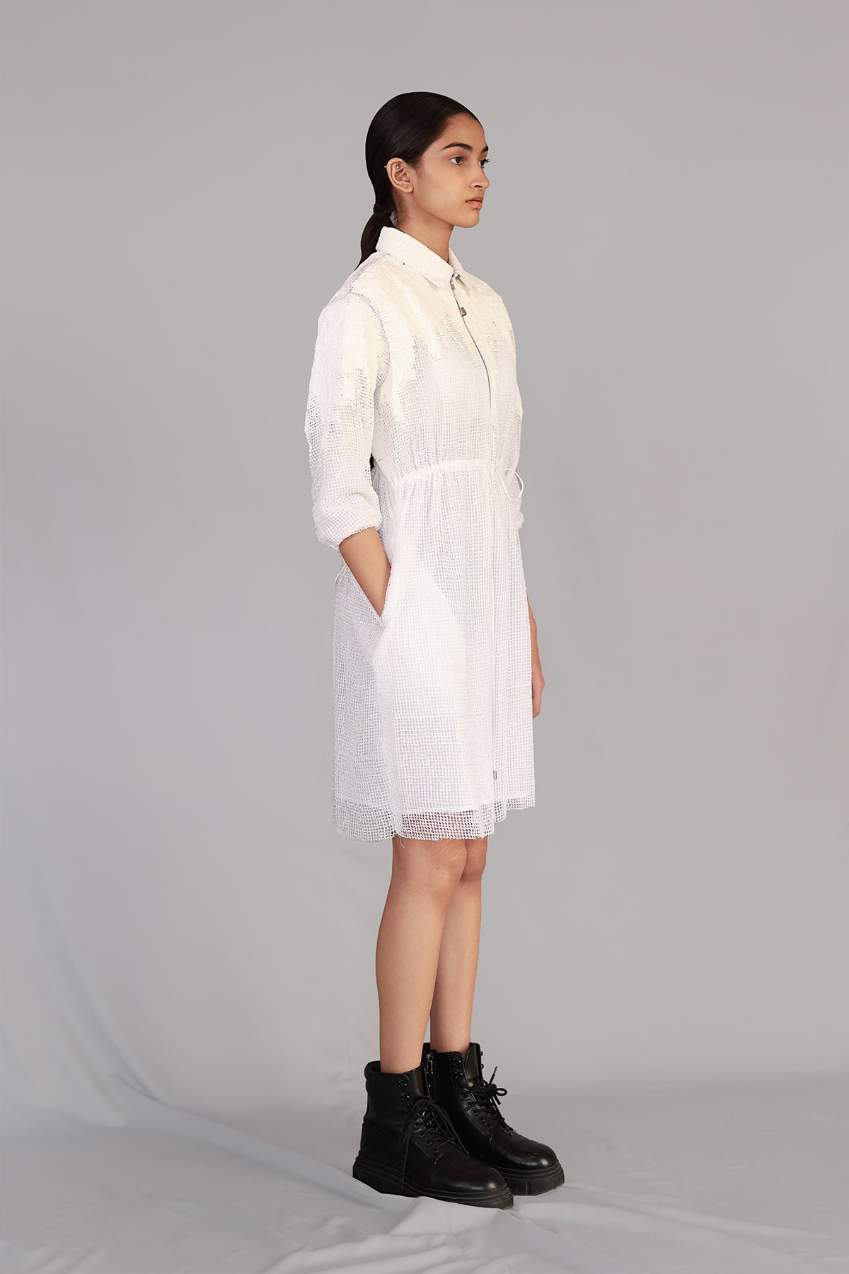 White Mud Short Dress