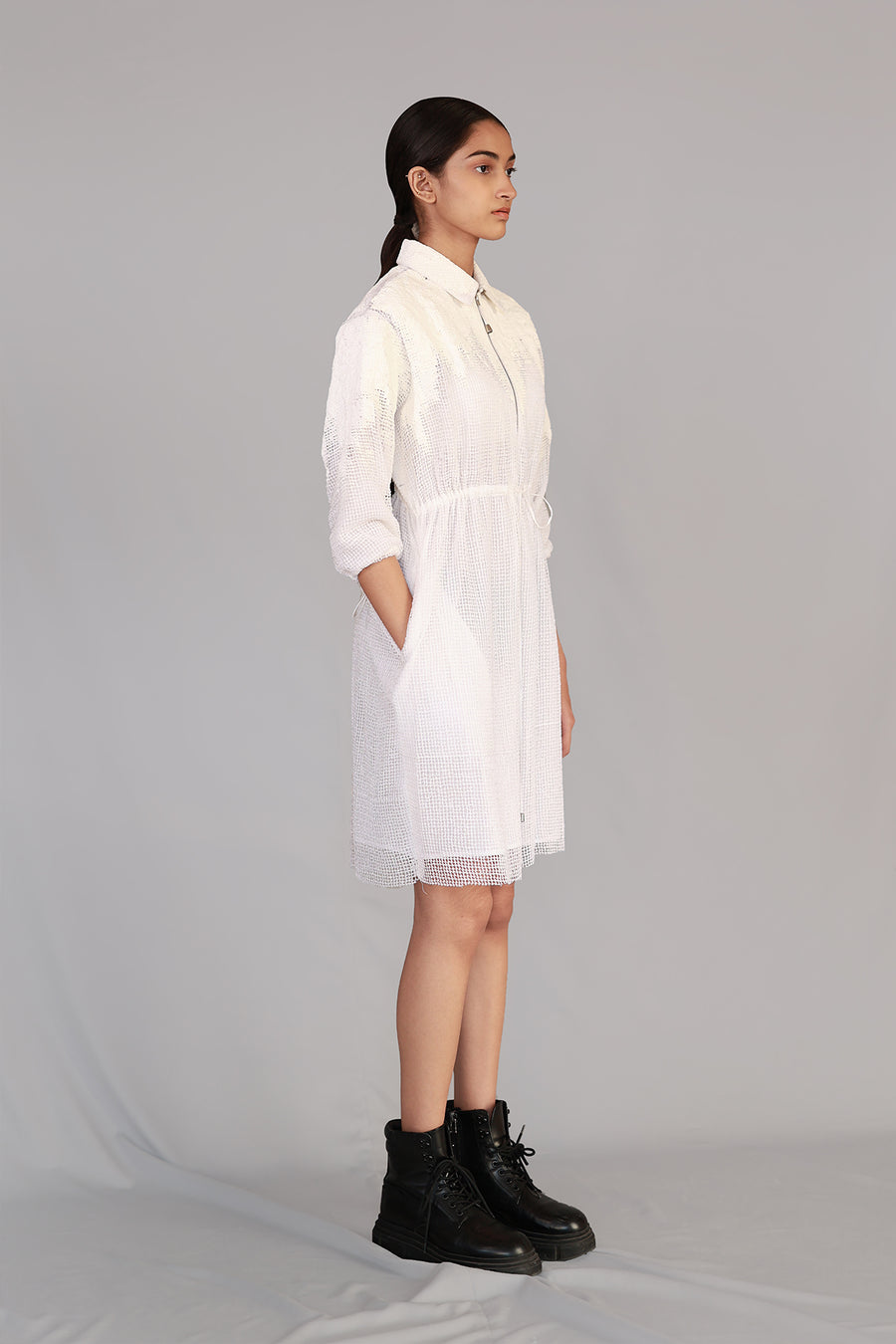 White Mud Short Dress