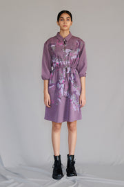 Mauve Map Short Dress