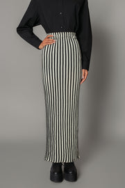 Knitted Strip Skirt