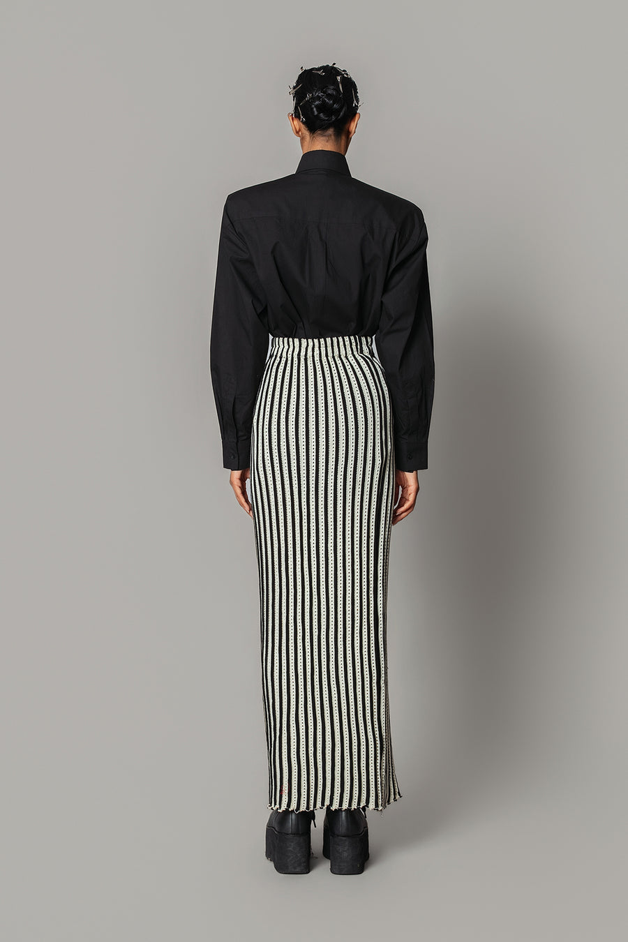 Knitted Strip Skirt