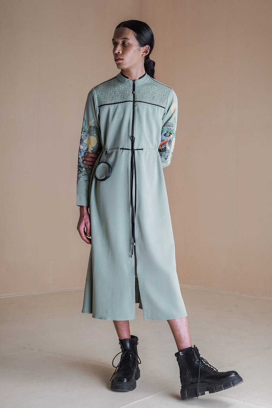 Germ Moss Smocked Dress