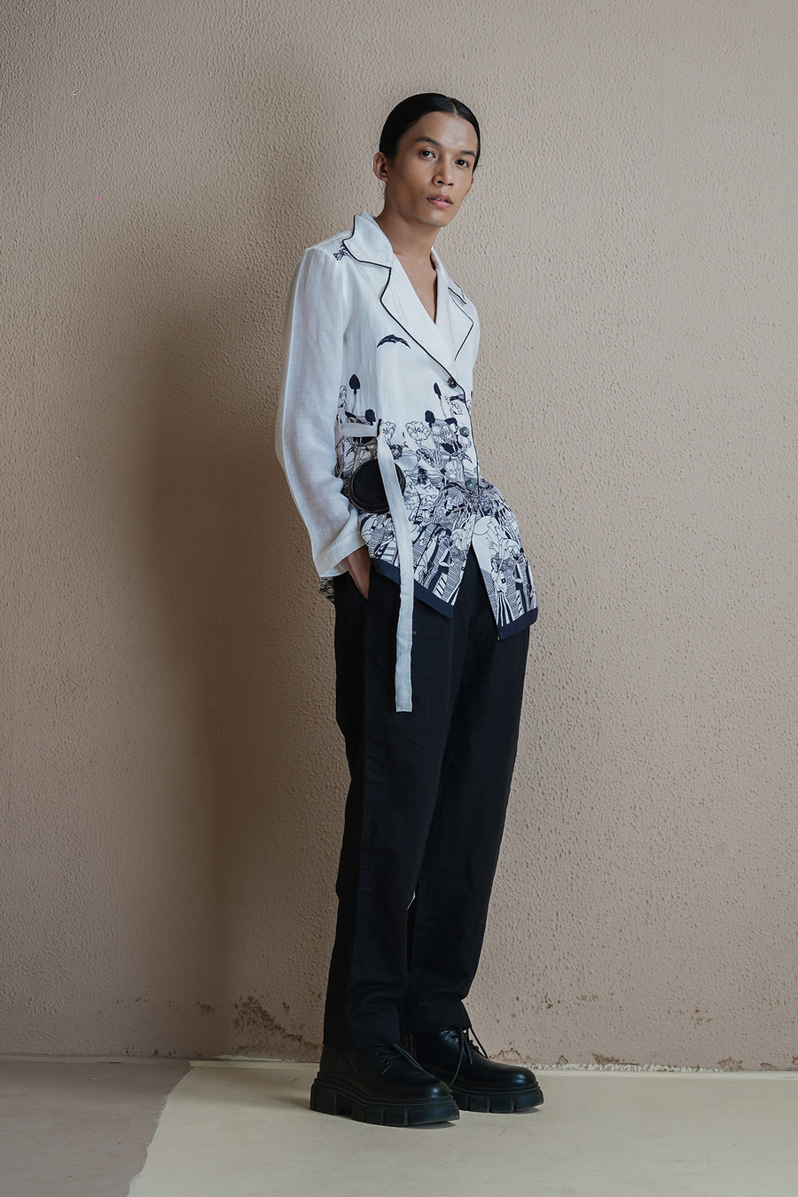 Lucian Ivory Coat Set