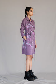 Mauve Map Coat Dress