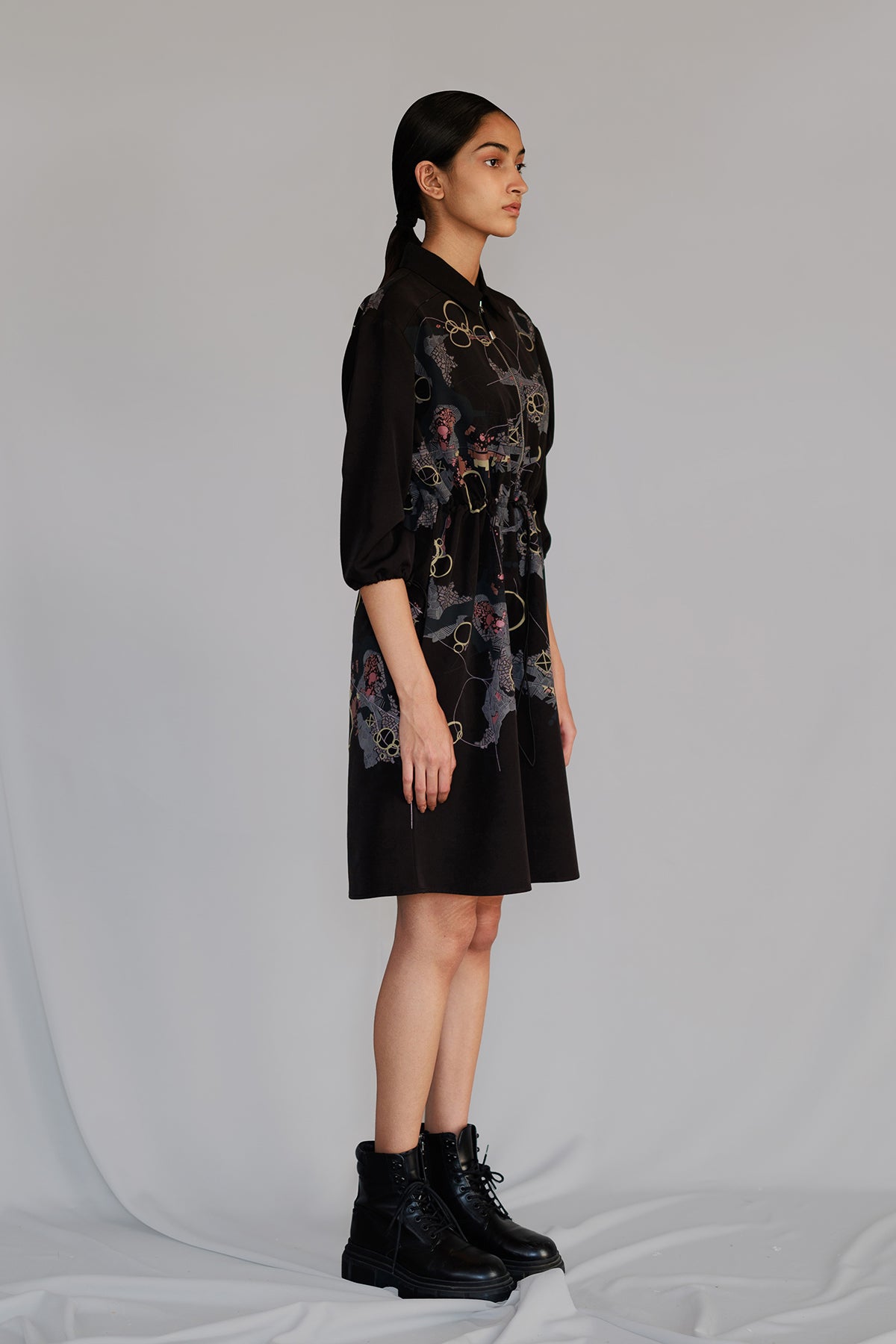 Black Map Dress