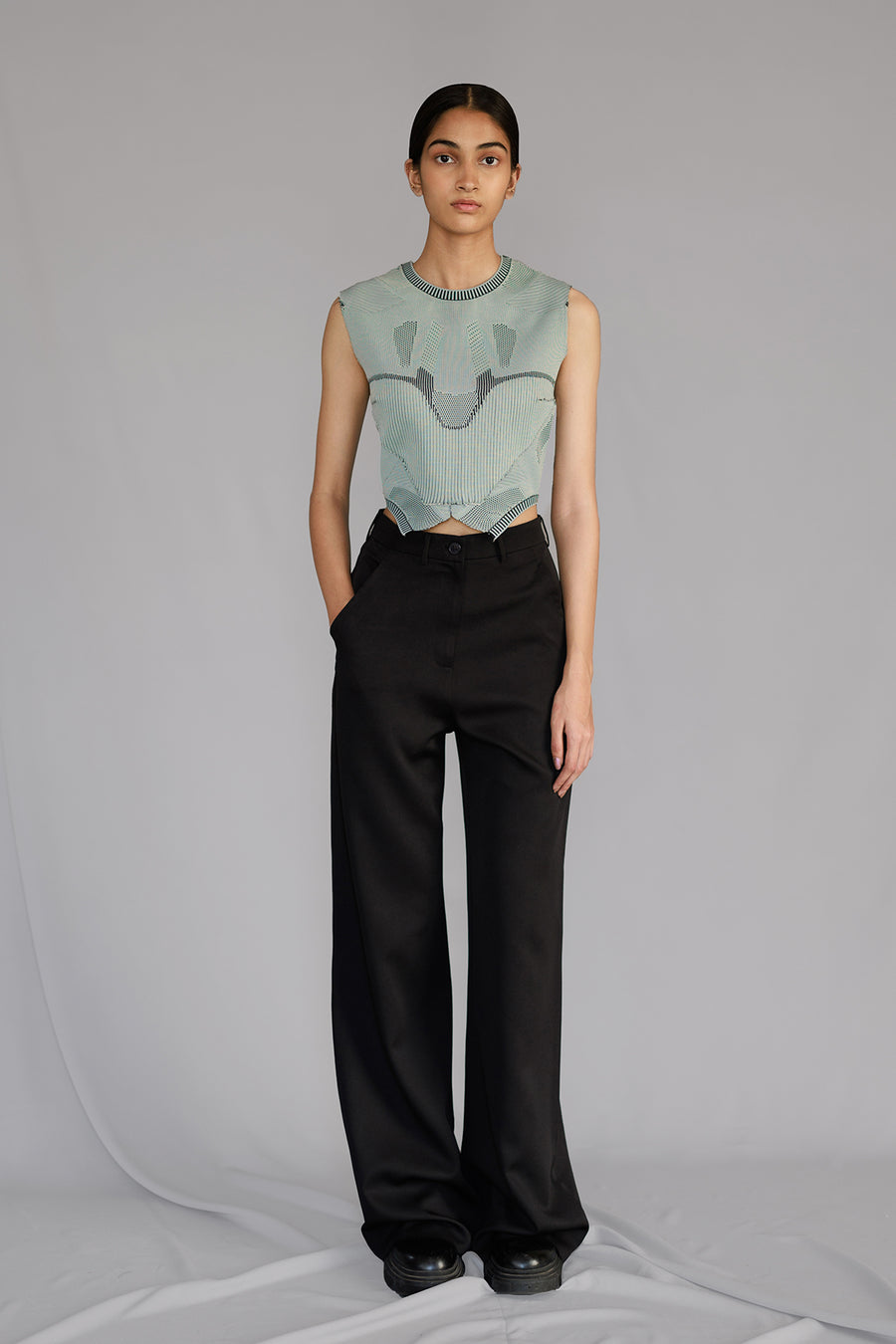 Black Pleated Pants