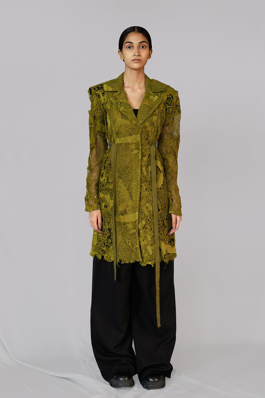 Yellow Map Embroidery Coat