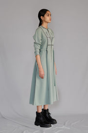 Grey Knitted Panel Dress