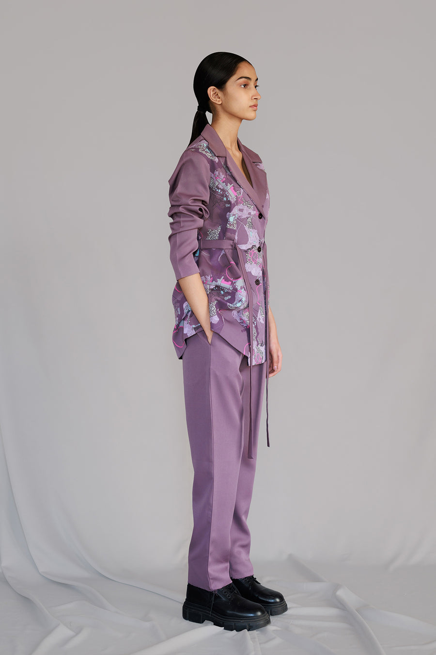 Mauve Map Coat Set