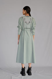 Grey Knitted Panel Dress
