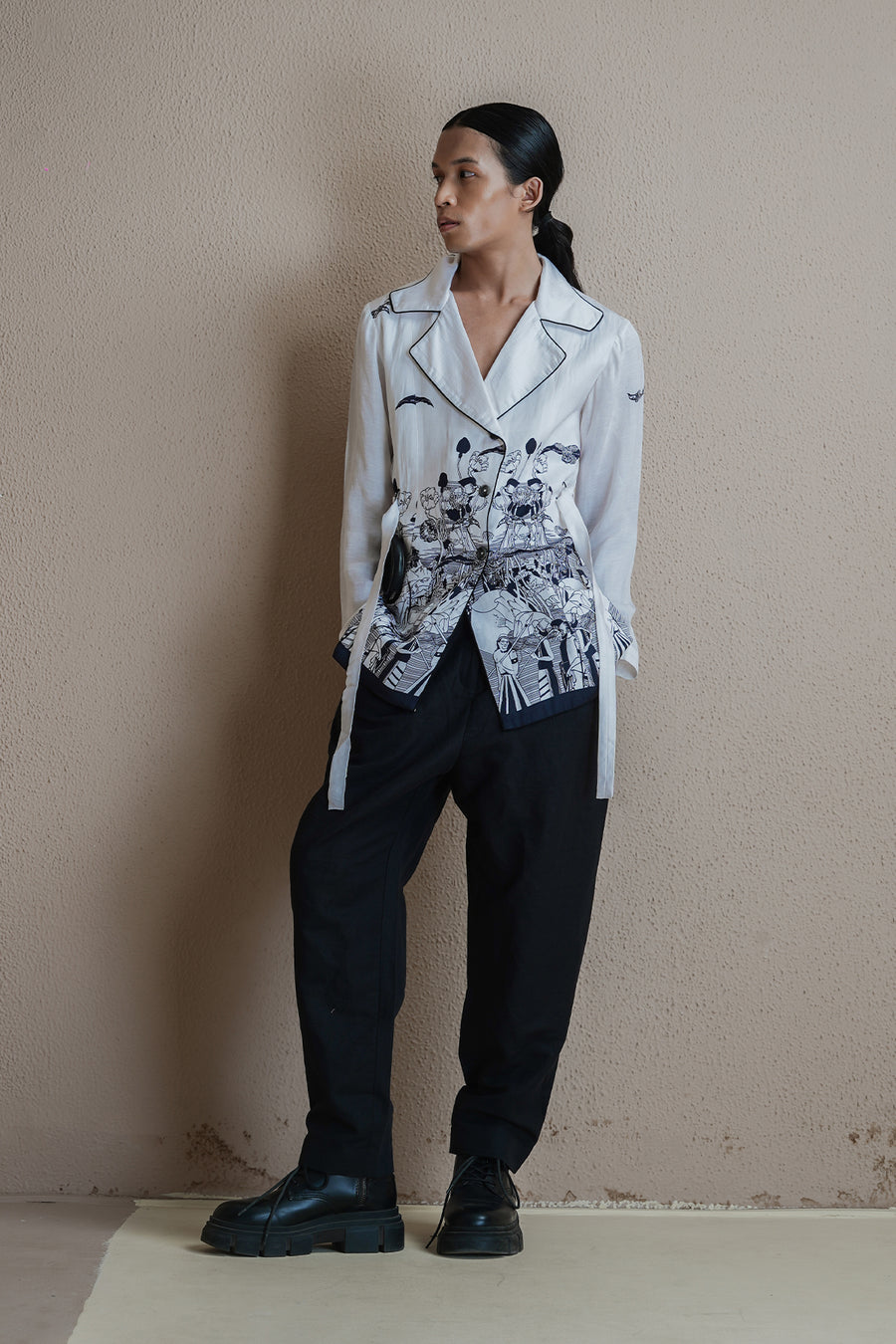 Lucian Ivory Coat Set