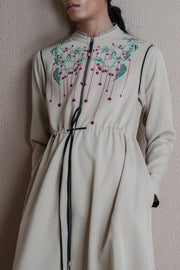 Flora Noir Beige Dress