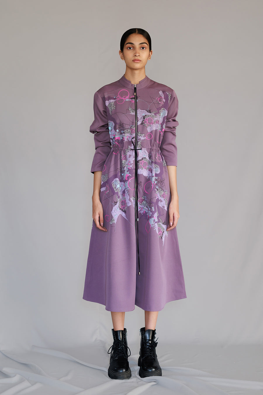 Mauve Map Long Dress