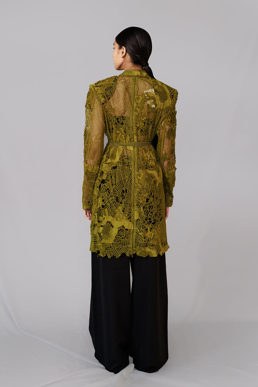 Yellow Map Embroidery Coat