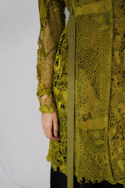 Yellow Map Embroidery Coat