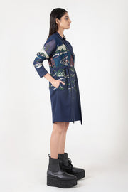 Blue Crest Applique Blazer  Dress