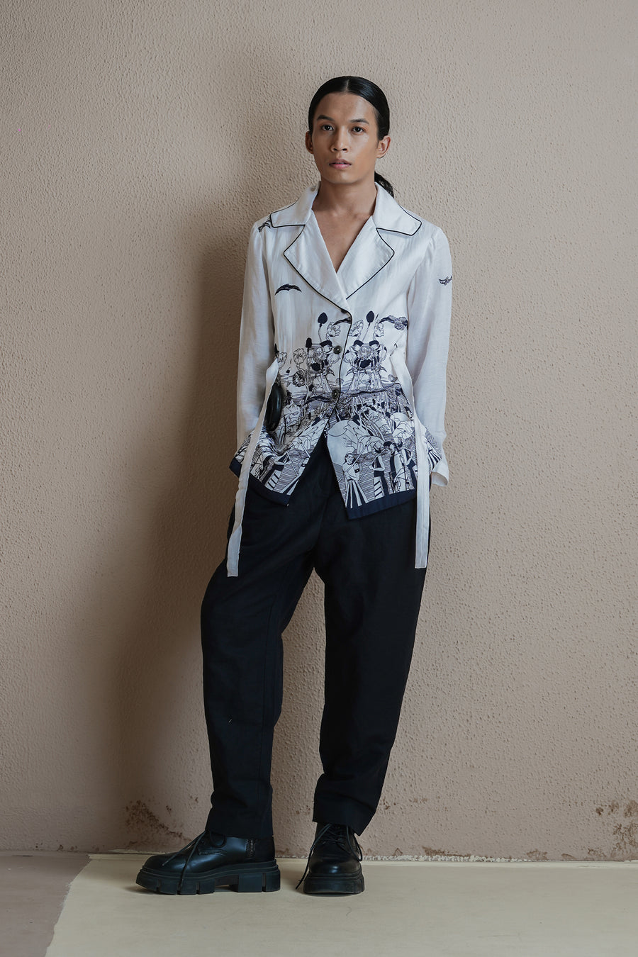 Lucian Ivory Coat Set