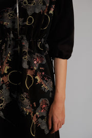 Black Map Dress