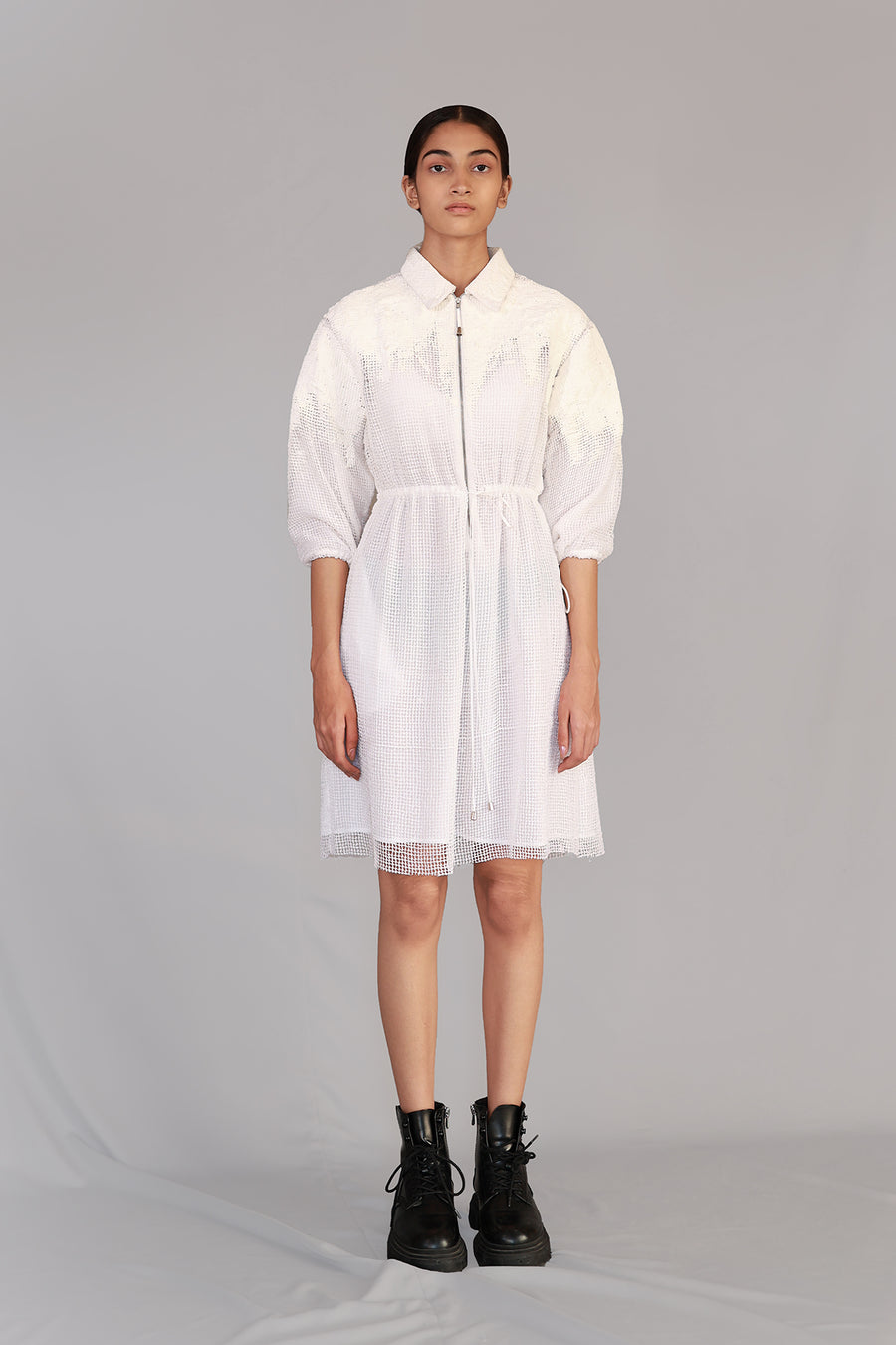 White Mud Short Dress
