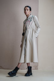 Flora Noir Beige Dress
