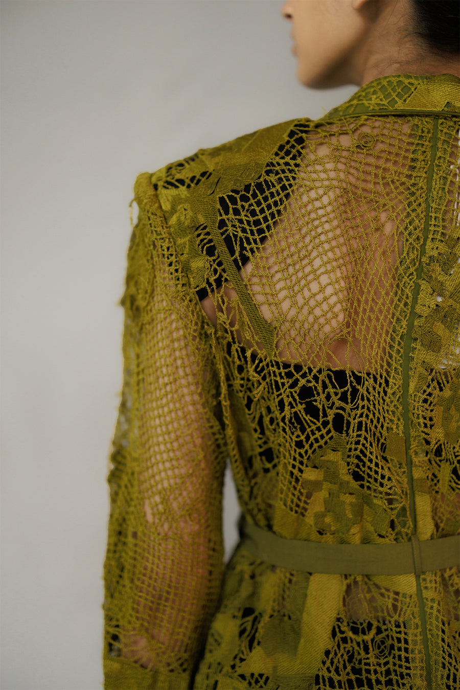 Yellow Map Embroidery Coat