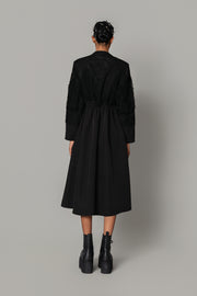 Black on Black Map Long Dress