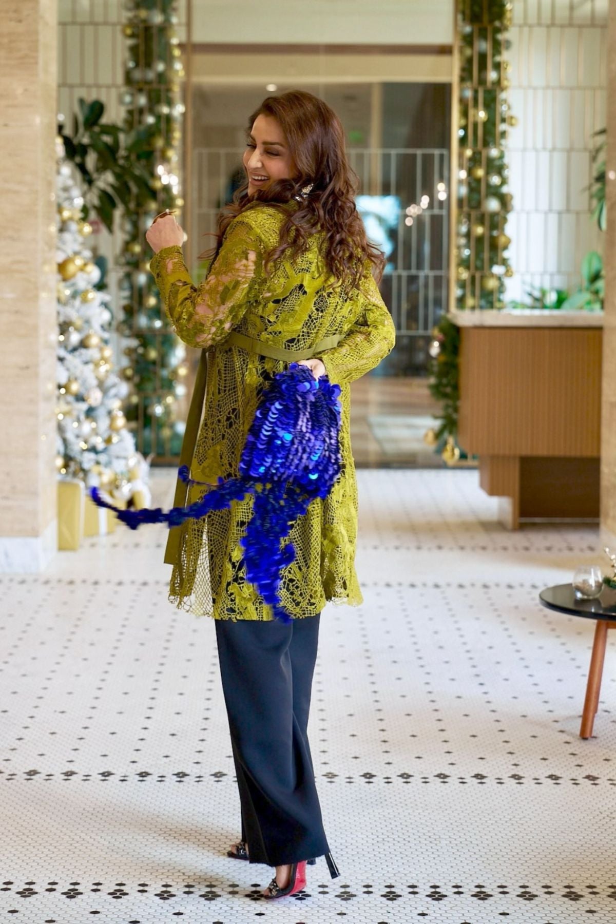 Tisca Chopra in Long Jacket