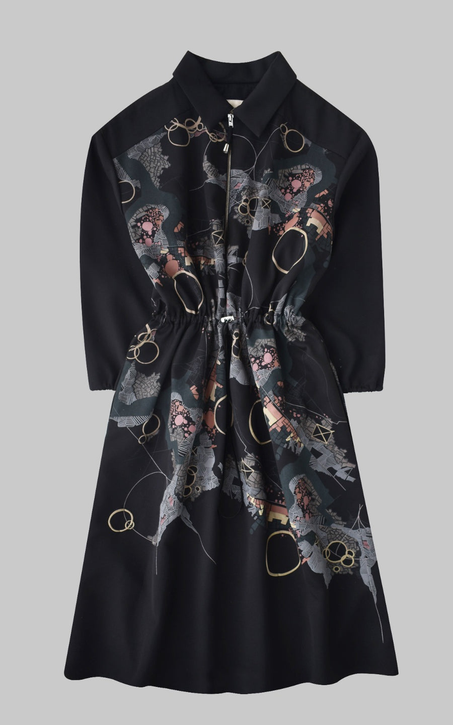 Black Map Dress